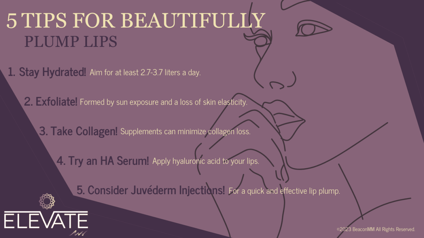 5 Tips for Beautifully Plump Lips Infographic