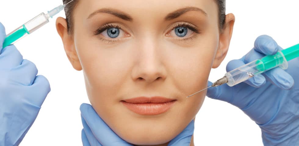 Woman combining botox and dermal fillers