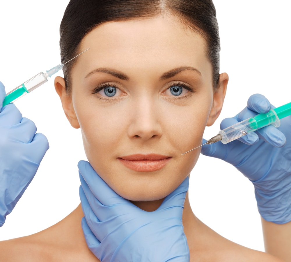 Woman combining botox and dermal fillers