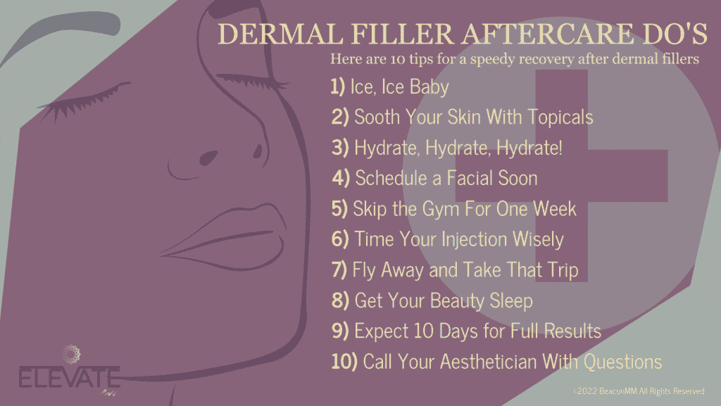 Dermal Filler Aftercare Do's Infographic