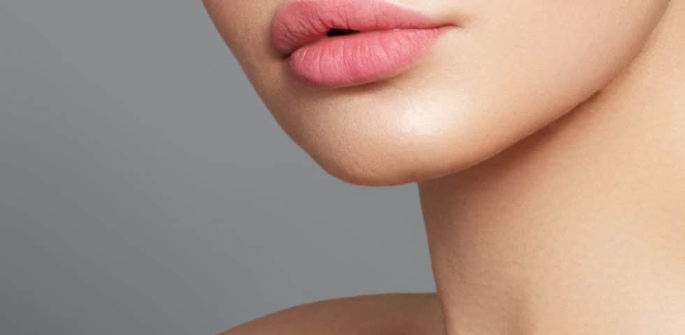 Woman with plump lips