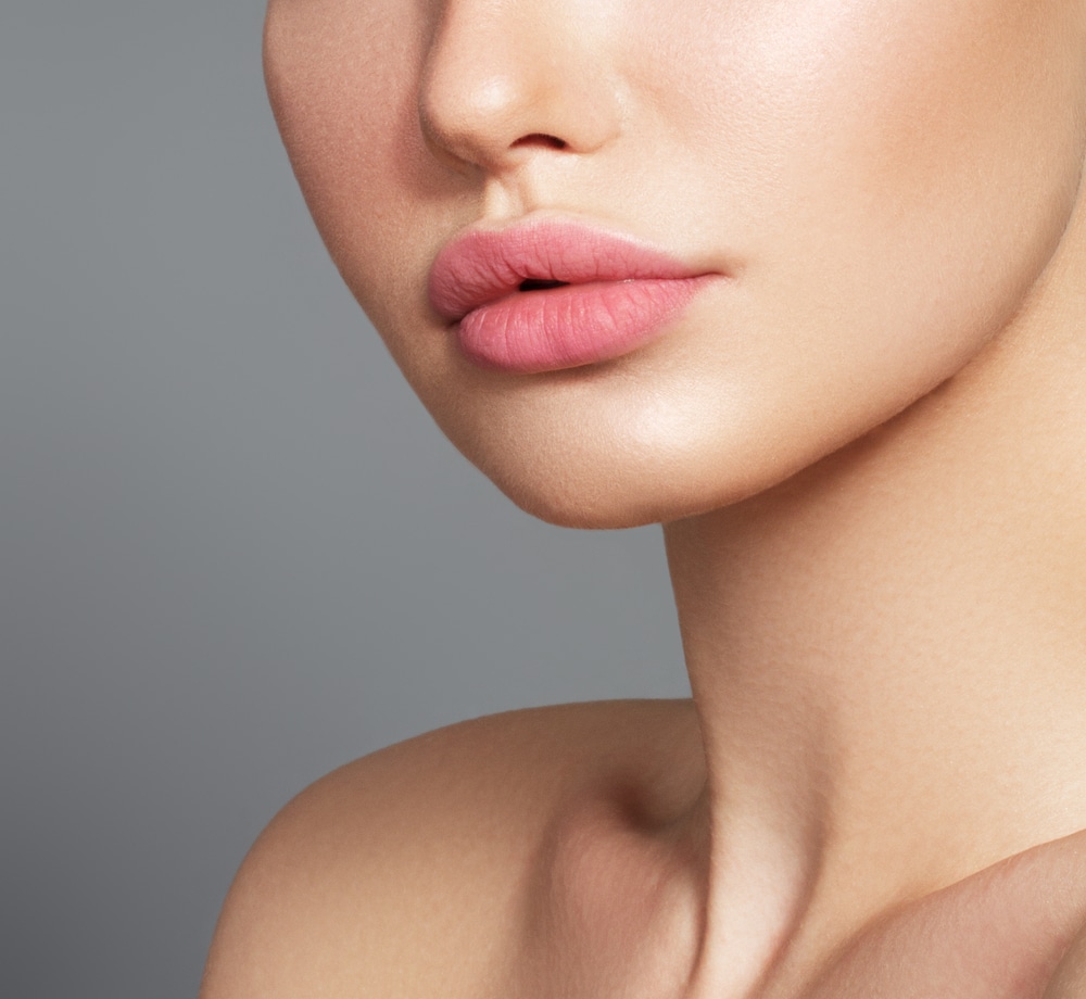Woman with plump lips